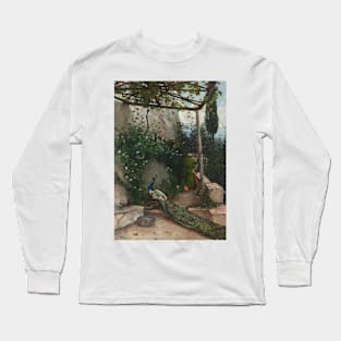 Terrace with Peacock, the Alhambra by Hugo Birger Long Sleeve T-Shirt